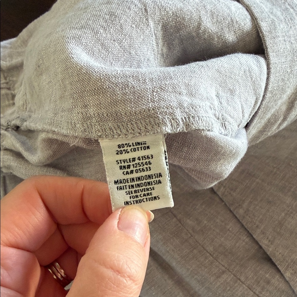 Habitat clothes to live in small light gray linen pants - Picture 11 of 12